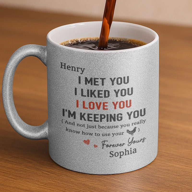 You’re My Forever - Couple Personalized Custom Metallic Mug - Gift For Husband Wife, Anniversary