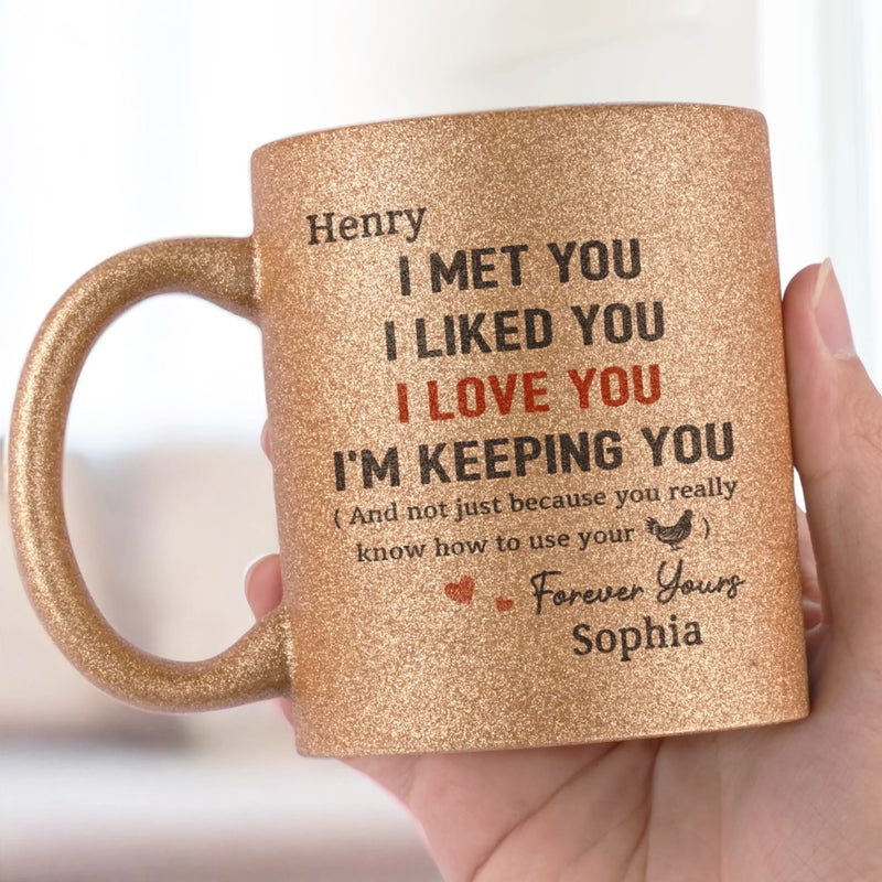 You’re My Forever - Couple Personalized Custom Metallic Mug - Gift For Husband Wife, Anniversary