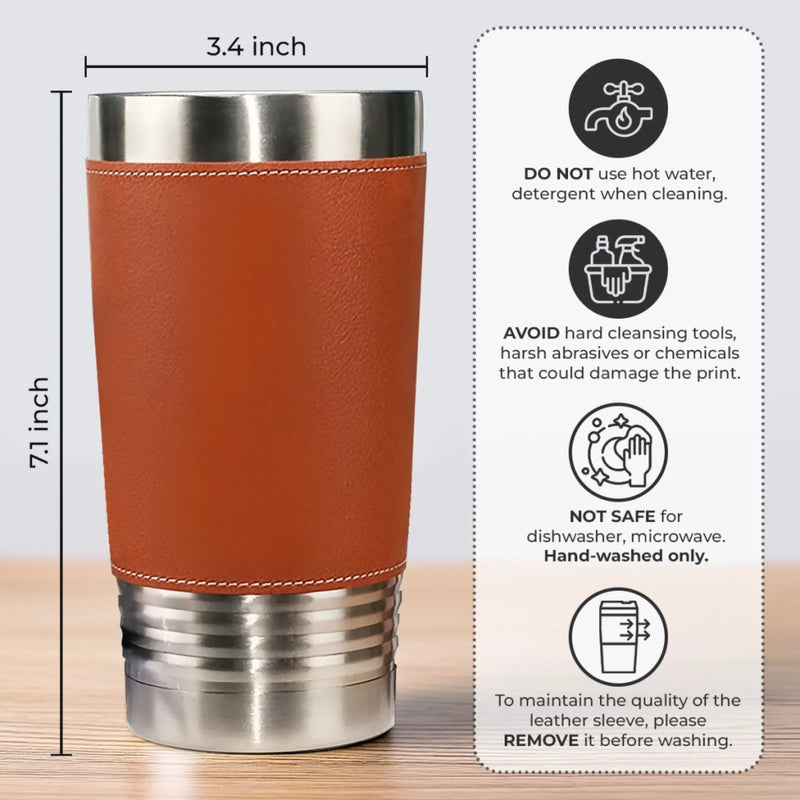 You’re The Only Tool I’ll Ever Need - Couple Personalized Custom Printed Leather Tumbler - Gift For Husband Wife, Anniversary