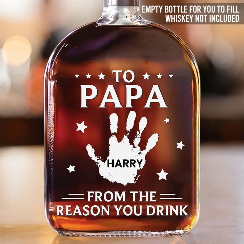 To My Forever Hero - Family Personalized Custom Whiskey Bottle - Father's Day, Gift For Dad, Grandpa