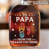 From Your Favorite Little Footsteps - Family Personalized Custom Whiskey Bottle - Father's Day, Gift For Dad, Grandpa