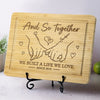 Whisking Through Life Together - Couple Personalized Custom Engraved Wooden Cutting Board - Gift For Husband Wife, Anniversary