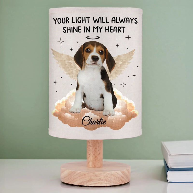Custom Photo Until We Meet Again - Memorial Personalized Custom Linen Bedside Table Lamp - Sympathy Gift For Pet Owners, Pet Lovers