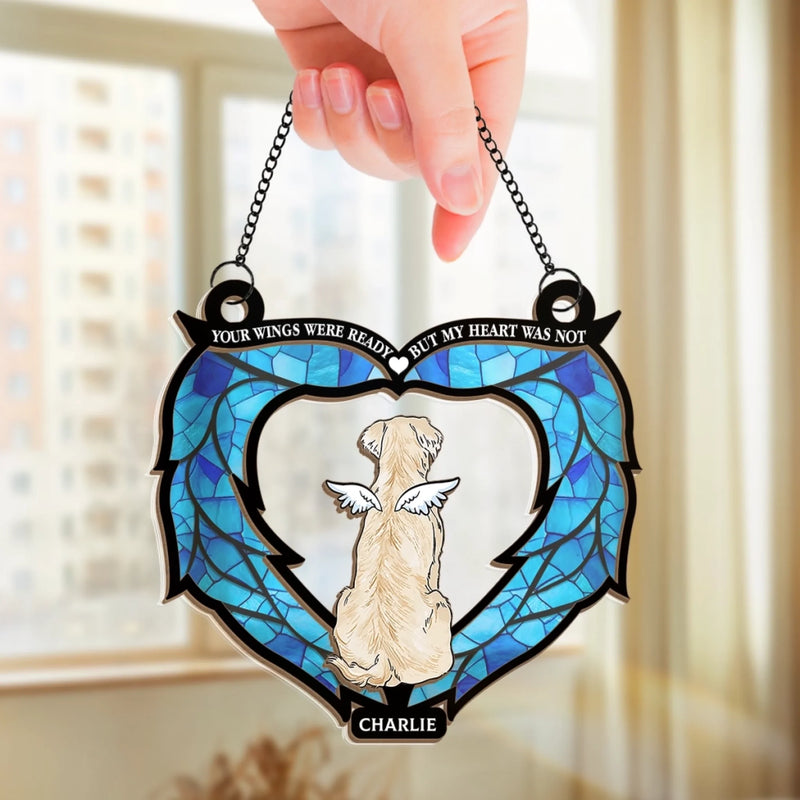 The Leash Is Empty, But My Heart Is Full - Memorial Personalized Window Hanging Suncatcher Ornament - Sympathy Gift For Pet Owners, Pet Lovers
