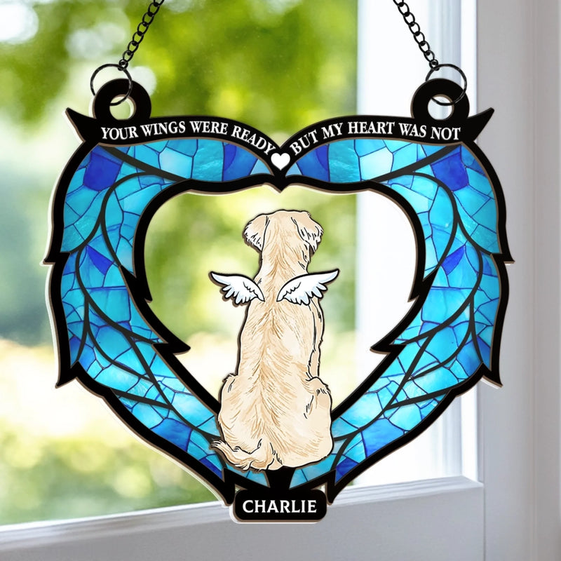 The Leash Is Empty, But My Heart Is Full - Memorial Personalized Window Hanging Suncatcher Ornament - Sympathy Gift For Pet Owners, Pet Lovers