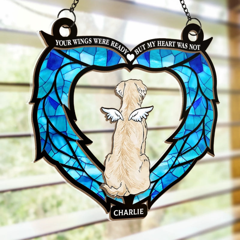The Leash Is Empty, But My Heart Is Full - Memorial Personalized Window Hanging Suncatcher Ornament - Sympathy Gift For Pet Owners, Pet Lovers