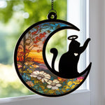 My Angel With Whiskers - Memorial Window Hanging Suncatcher Ornament - Sympathy Gift For Cat Lovers, Pet Lovers