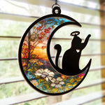 My Angel With Whiskers - Memorial Window Hanging Suncatcher Ornament - Sympathy Gift For Cat Lovers, Pet Lovers