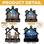 In This House, Love Lives - Couple Personalized Window Hanging Suncatcher Ornament - Gift For Husband, Wife, Couple