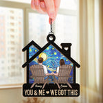 In This House, Love Lives - Couple Personalized Window Hanging Suncatcher Ornament - Gift For Husband, Wife, Couple