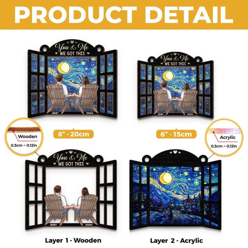 The View’s Better With You - Couple Personalized Window Hanging Suncatcher Ornament - Gift For Husband Wife, Anniversary