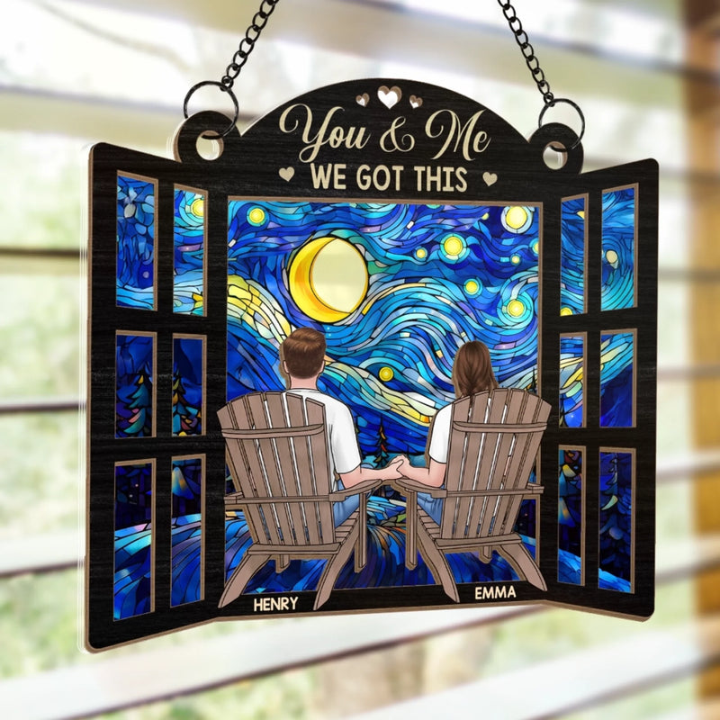 The View’s Better With You - Couple Personalized Window Hanging Suncatcher Ornament - Gift For Husband Wife, Anniversary