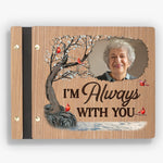 Custom Photo Time Passes, Love Remains - Memorial Personalized Custom Wooden Scrapbook - Sympathy Gift For Family