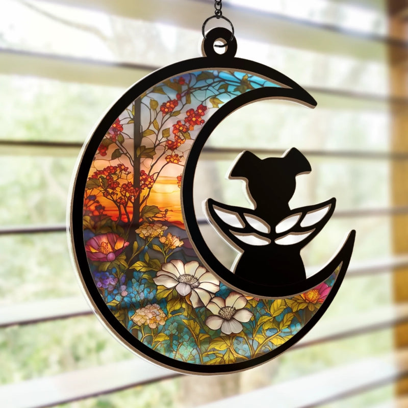 Love You With Every Pawprint - Memorial Window Hanging Suncatcher Ornament - Sympathy Gift For Pet Owners, Pet Lovers