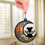 Love You With Every Pawprint - Memorial Window Hanging Suncatcher Ornament - Sympathy Gift For Cat Lovers, Pet Lovers