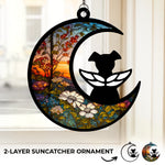 Love You With Every Pawprint - Memorial Window Hanging Suncatcher Ornament - Sympathy Gift For Cat Lovers, Pet Lovers