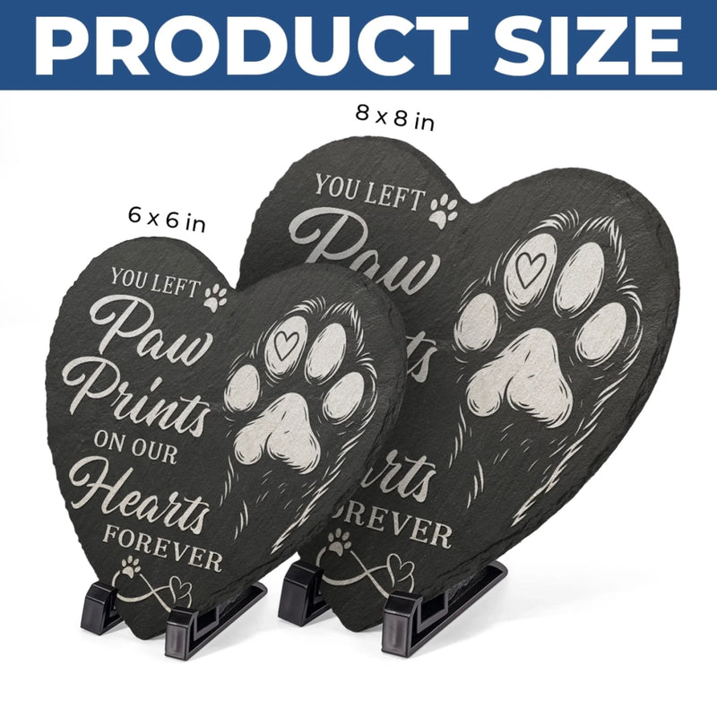 Our Cuddle Never Ends - Memorial Heart Shaped Stone With Stand - Sympathy Gift For Pet Owners, Pet Lovers