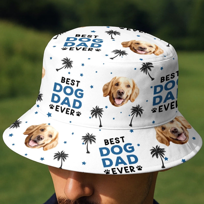Custom Photo Fueled By Treats And Tail Wags - Dog & Cat Personalized Custom Bucket Hat - Summer Vacation Gift For Pet Owners, Pet Lovers