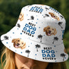 Custom Photo Fueled By Treats And Tail Wags - Dog & Cat Personalized Custom Bucket Hat - Summer Vacation Gift For Pet Owners, Pet Lovers