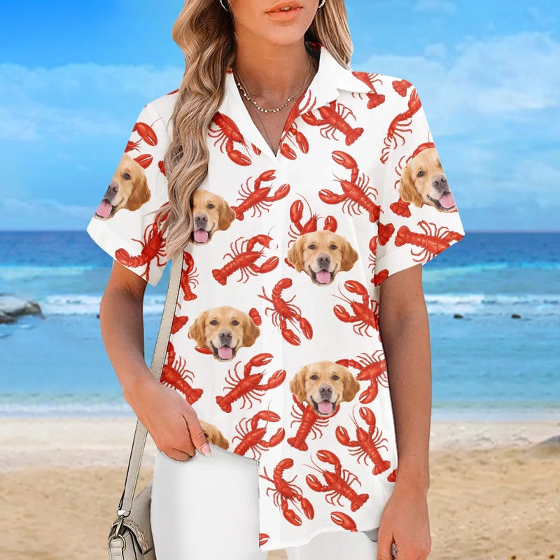 Custom Photo Life’s Better With Claws And Paws - Dog & Cat Personalized Custom Unisex Tropical Hawaiian Aloha Shirt - Summer Vacation Gift, Gift For Pet Owners, Pet Lovers