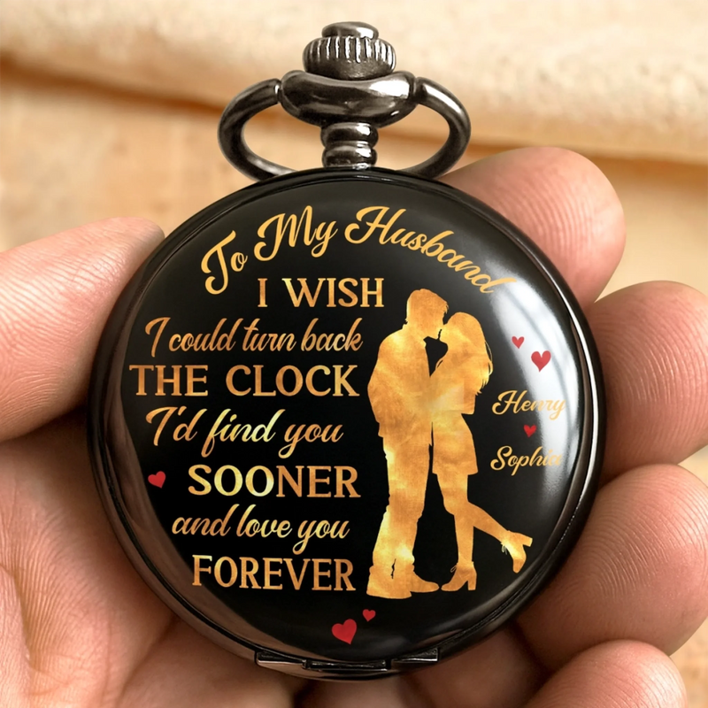 Always Yours, Endlessly Mine - Couple Personalized Custom Pocket Watch - Gift For Husband Wife, Anniversary