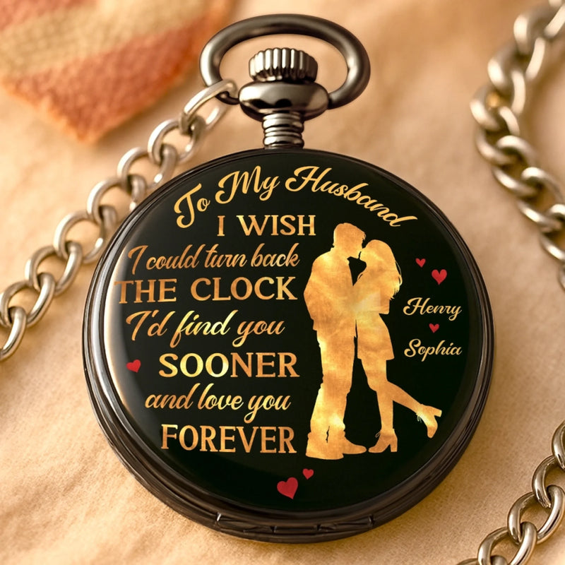 Always Yours, Endlessly Mine - Couple Personalized Custom Pocket Watch - Gift For Husband Wife, Anniversary
