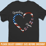 My Heart Belongs To These Little Patriots - Family Personalized Custom Unisex T-shirt, Premium T-shirt, Hoodie - 4th Of July, Gift For Grandma