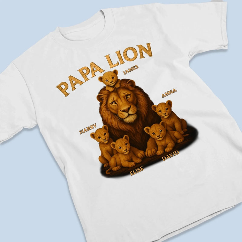 King Of The Pride - Family Personalized Custom Unisex T-shirt, Premium T-shirt, Hoodie - Father's Day, Gift For Dad, Grandpa