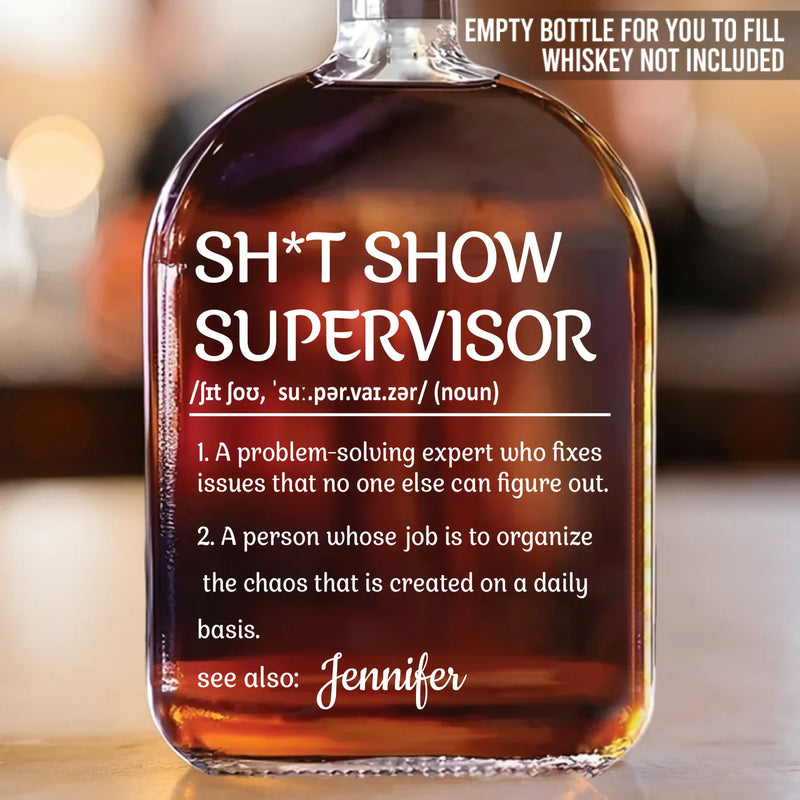 Chief Chaos Coordinator - Coworker Personalized Custom Whiskey Bottle - Gift For Coworkers, Work Friends, Colleagues