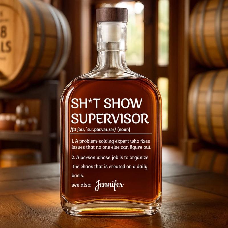 Chief Chaos Coordinator - Coworker Personalized Custom Whiskey Bottle - Gift For Coworkers, Work Friends, Colleagues
