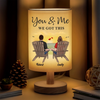 You & Me, We Got This - Couple Personalized Custom Linen Bedside Table Lamp - Gift For Husband Wife, Anniversary