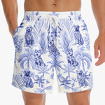 Stay Pawsitive, Stay Tropical - Dog Personalized Custom Tropical Hawaiian Aloha Men Beach Shorts - Summer Vacation Gift For Dog Lovers, Men