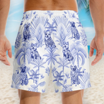 Stay Pawsitive, Stay Tropical - Dog Personalized Custom Tropical Hawaiian Aloha Men Beach Shorts - Summer Vacation Gift For Dog Lovers, Men