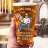 Peace Out, Productivity Killer - Coworker Personalized Custom Beer Glass - Appreciation, Retirement Gift For Coworkers, Work Friends, Colleagues