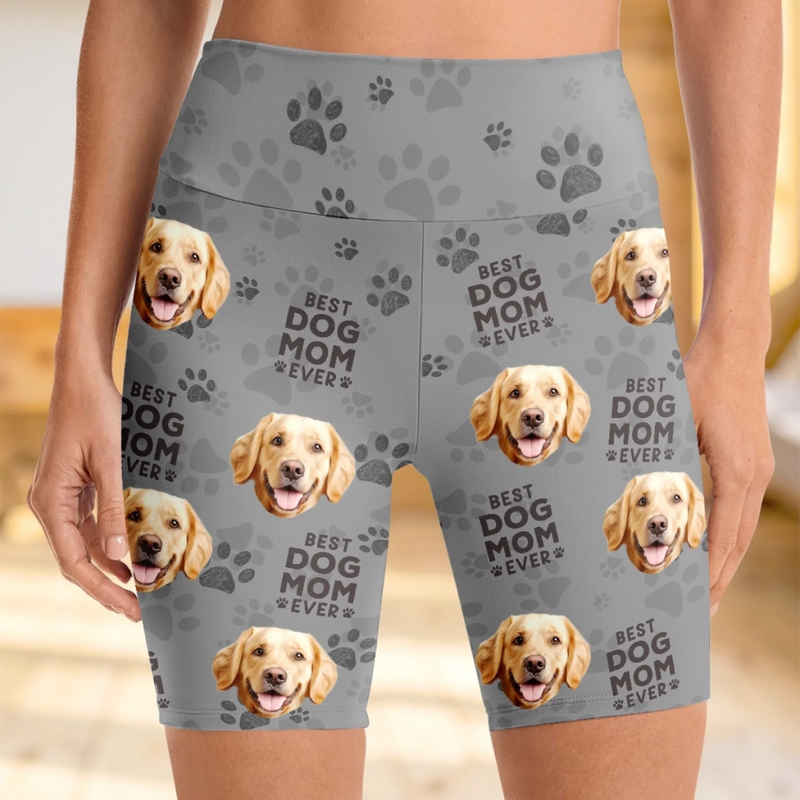 Custom Photo Spoiling My Pup Is My Cardio - Dog & Cat Personalized Custom Biker Leggings - Gifts For Pet Owners, Pet Lovers