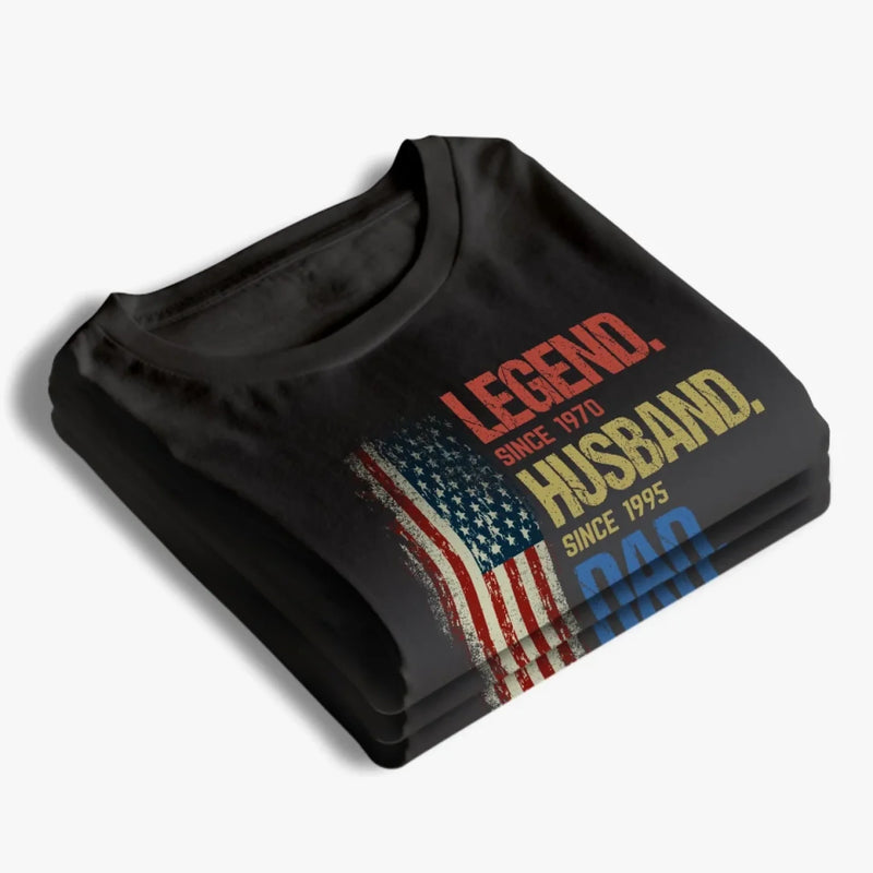 From Legend To Papa - Family Personalized Custom Unisex T-shirt, Premium T-shirt, Hoodie - Father's Day, Gift For Dad, Grandpa