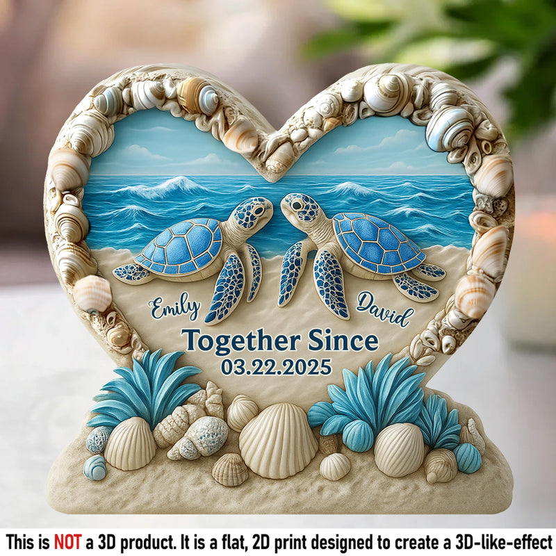 Forever My Favorite Shellmate - Couple Personalized Custom Acrylic Plaque Custom Shape - Gift For Husband Wife, Anniversary