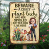 Custom Home Decor Metal Sign - Personalized Garden Gifts For Gardeners, Dog Lovers, Dog Mom - Home Of Plant Lovers