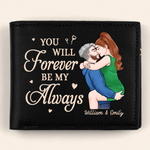 Better With You - Couple Personalized Custom Double-Sided Printed Leather Wallet - Gift For Wife, Couple