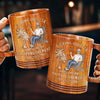 From Deadlines To Lifelines, Cheers - Coworker Personalized Custom Wooden Mug - Appreciation, Retirement Gift For Coworkers, Work Friends, Colleagues