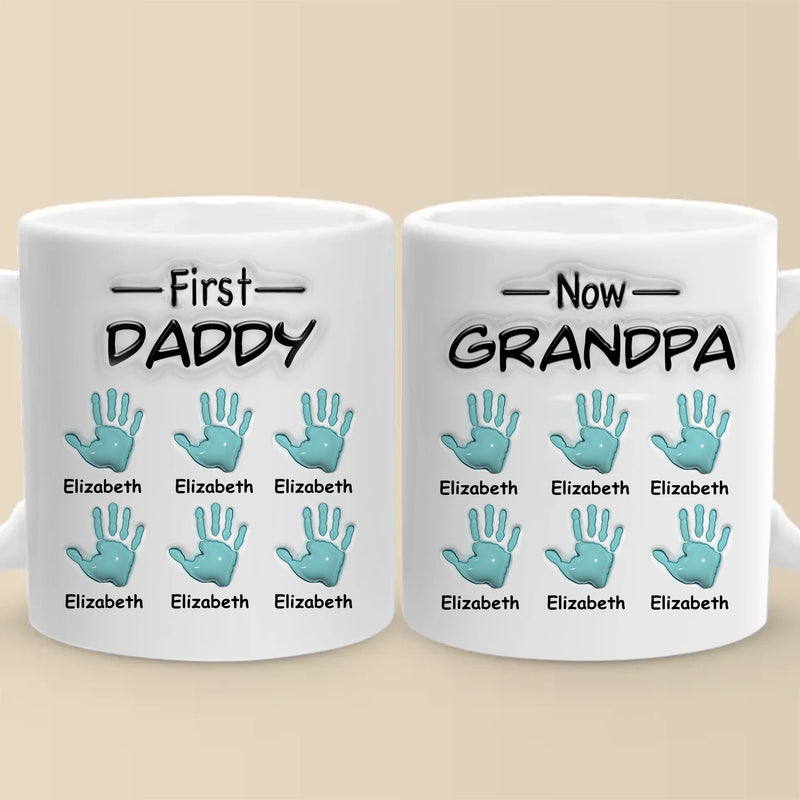 From Dad To Grandpa - Family Personalized Custom 3D Inflated Effect Printed Mug - Father's Day, Gift For Dad, Grandpa