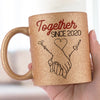 My Heart Clicks With Yours - Couple Personalized Custom Metallic Mug - Gift For Husband Wife, Anniversary
