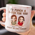Marble Mug - Personalized Best Friend Birthday Gifts For Women - Savage Besties Club, Gifts For Best Friends, Sisters, BFF