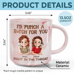 Marble Mug - Personalized Best Friend Birthday Gifts For Women - Savage Besties Club, Gifts For Best Friends, Sisters, BFF