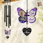 Custom Photo Wind Chime With Acrylic Charms - Personalized Memorial Sympathy Gifts For Mom - I'm Always With You, Sympathy Gifts For Loss Of Loved One