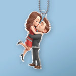 Custom Acrylic Car Ornament - Personalized Anniversary Wedding Gifts For Couple - Sealed With A Kiss