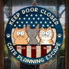 Custom Home Decor Wood Sign - Personalized Birthday Gifts For Cat Lovers, Cat Mom And Dad - Keep Door Closed, Cats Inside