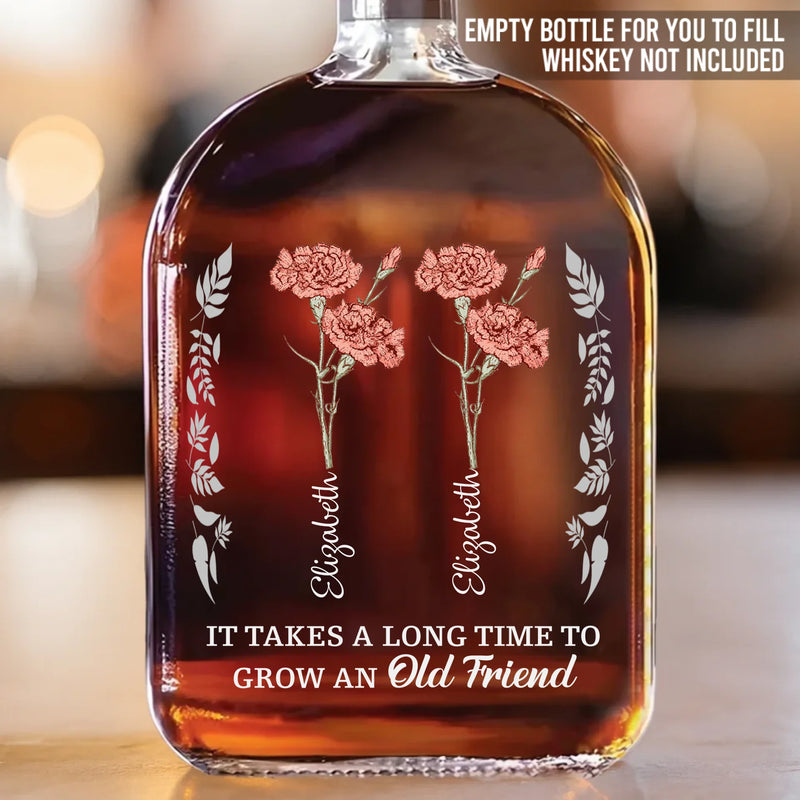 Custom Whiskey Bottle - Personalized Best Friend Birthday Gifts For Women - Life Is Better With Old Friends