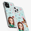 Custom 3D Inflated Effect Printed Clear Phone Case - Personalized Birthday Gifts For Dog Lovers, Dog Dad And Mom - Pawfect Moments Together
