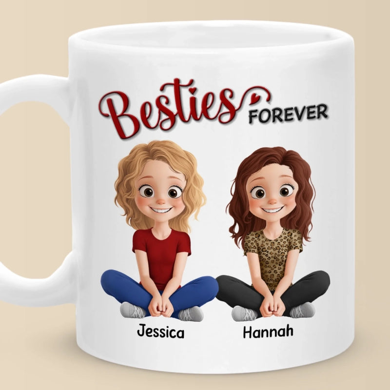 Custom Mug - Personalized Best Friend Birthday Gifts For Women - Sisters Forever
